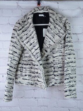 NWT VINCE Patterned Boucle Fringe Blazer / Jacket